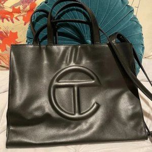 Telfar Black Medium Shopping Bag